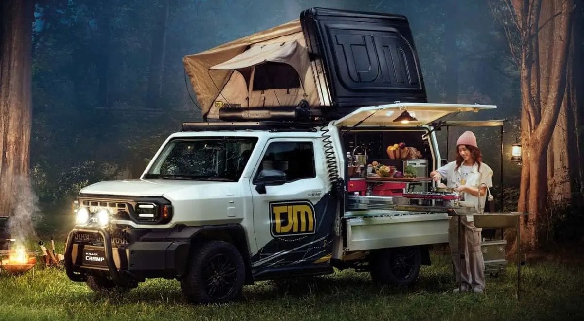 Ultra-affordable Toyota Hilux Champ flat-bed compact truck dominating rough terrain – bulletproof global legend locked out of the US market