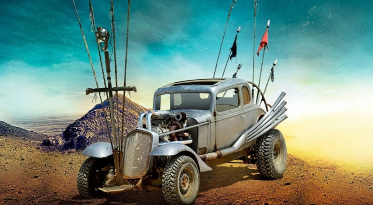 Nux's flame-spitting supercharged 1934 hot rod coupe from Mad Max: Fury Road